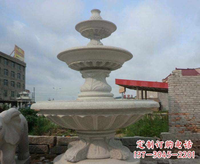内江喷泉雕塑灵动精致的大理石美
