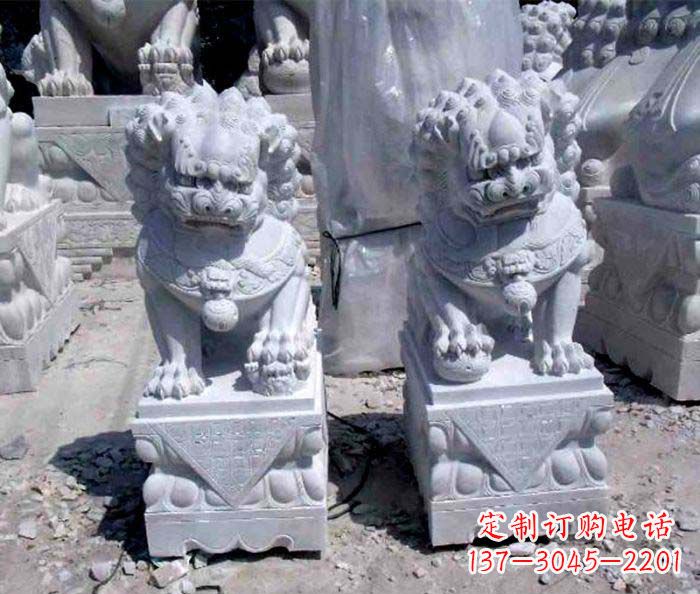 内江大理石仿古石狮子