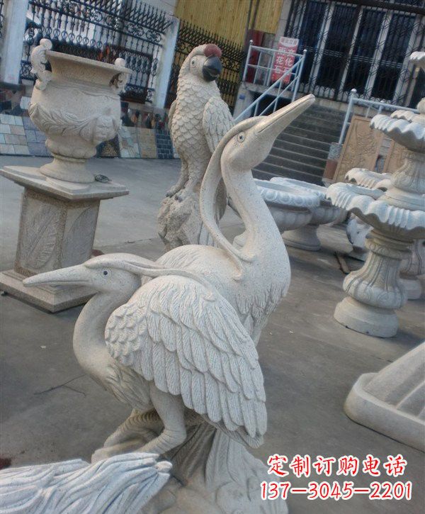 内江中领雕塑仙鹤石雕