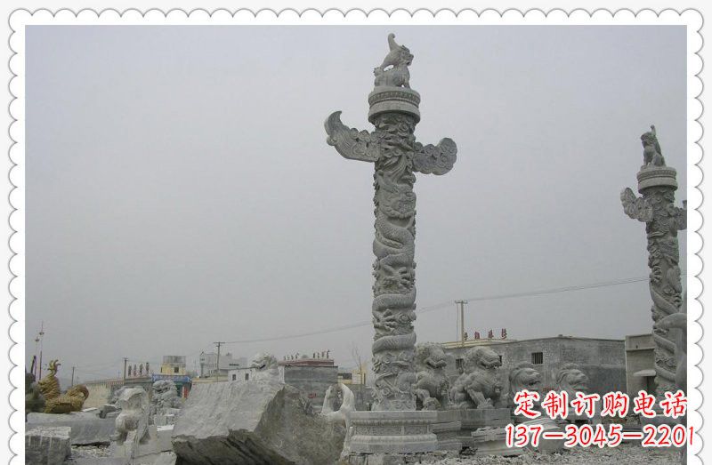 内江精致雕刻,大理石华表雕塑