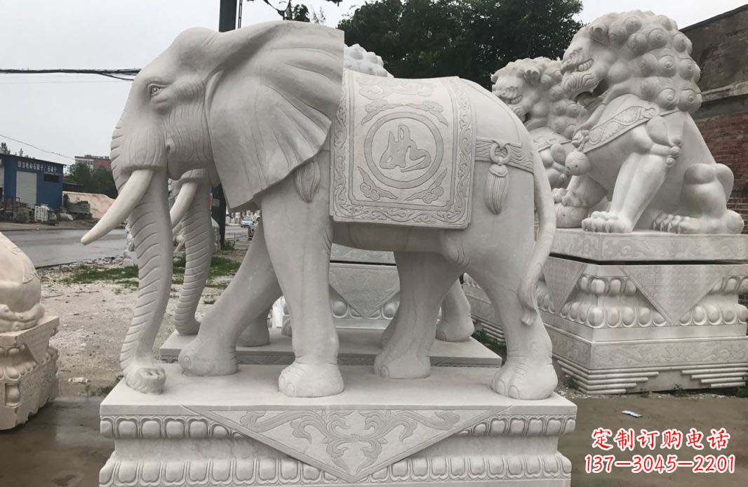 内江大理石大象雕塑