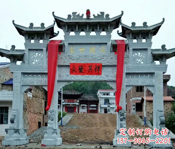 内江精美大理石牌坊雕塑