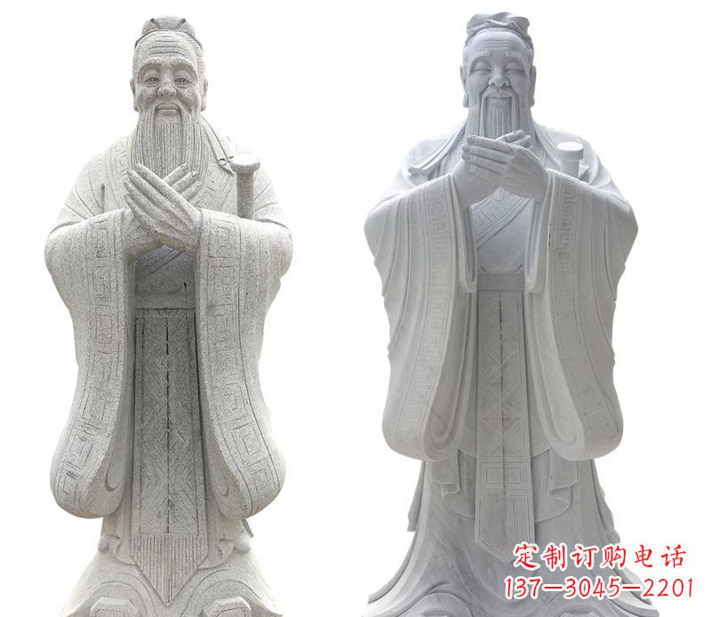 内江大理石孔子行教像古代名人石雕