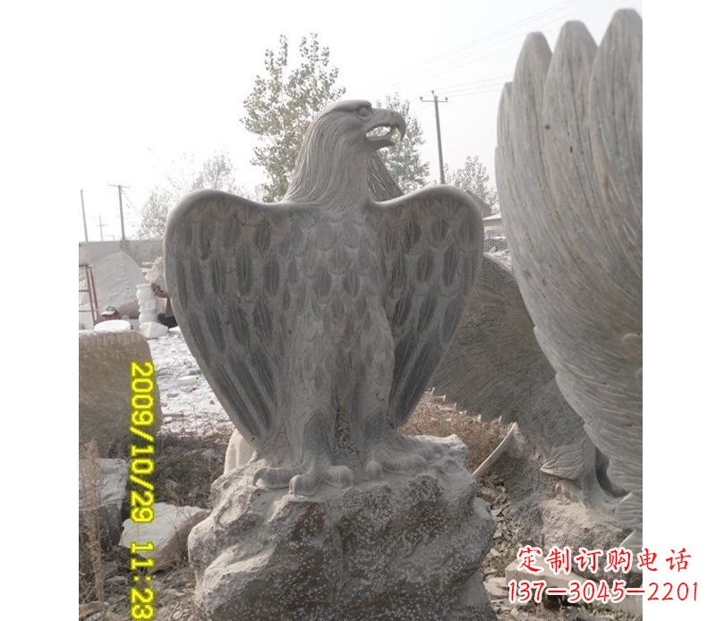 内江大理石老鹰雕塑,高贵雄威气势