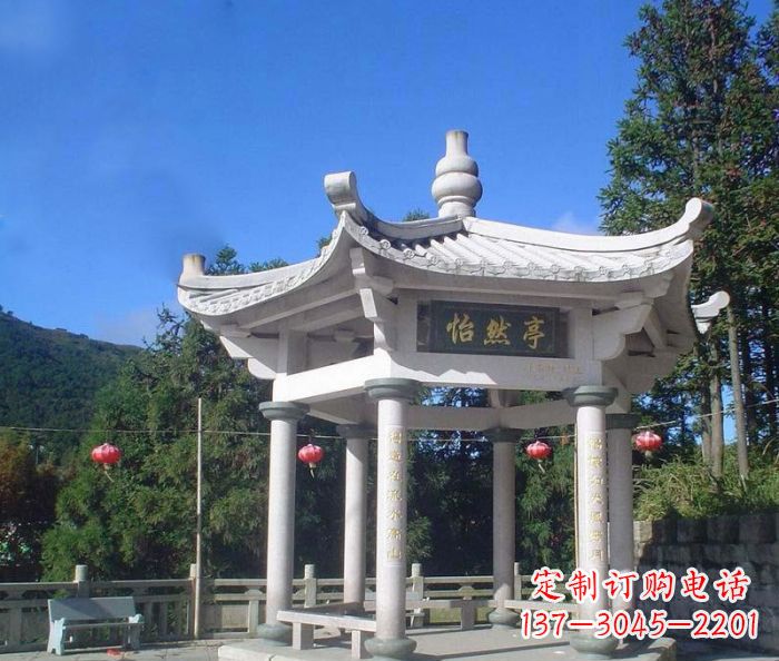 内江精美大理石凉亭雕塑