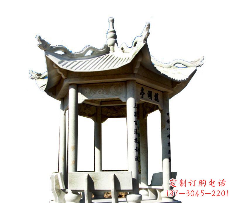 内江大理石凉亭石雕,历史韵味浓郁