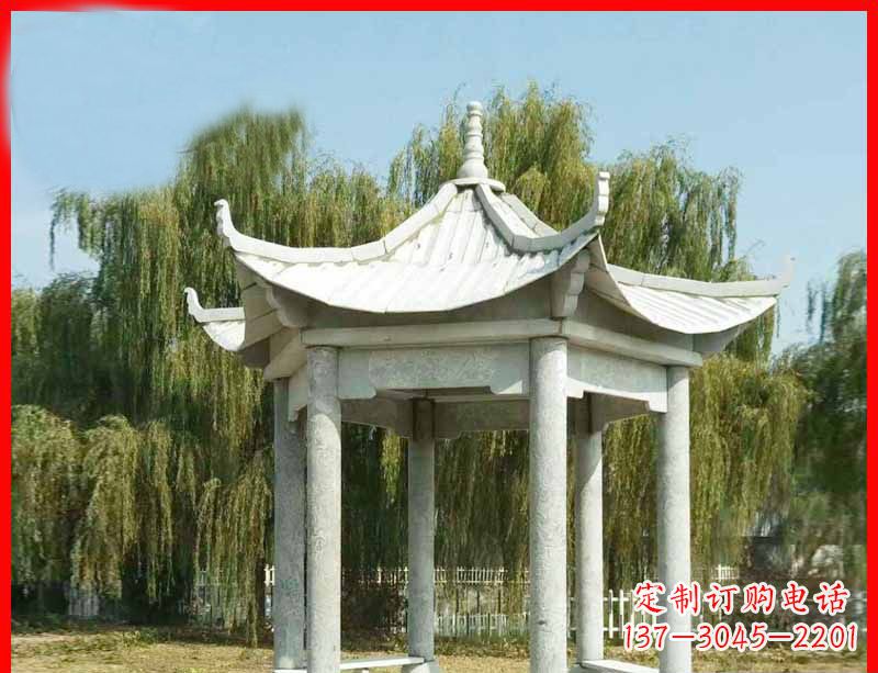 内江精美大理石凉亭雕塑