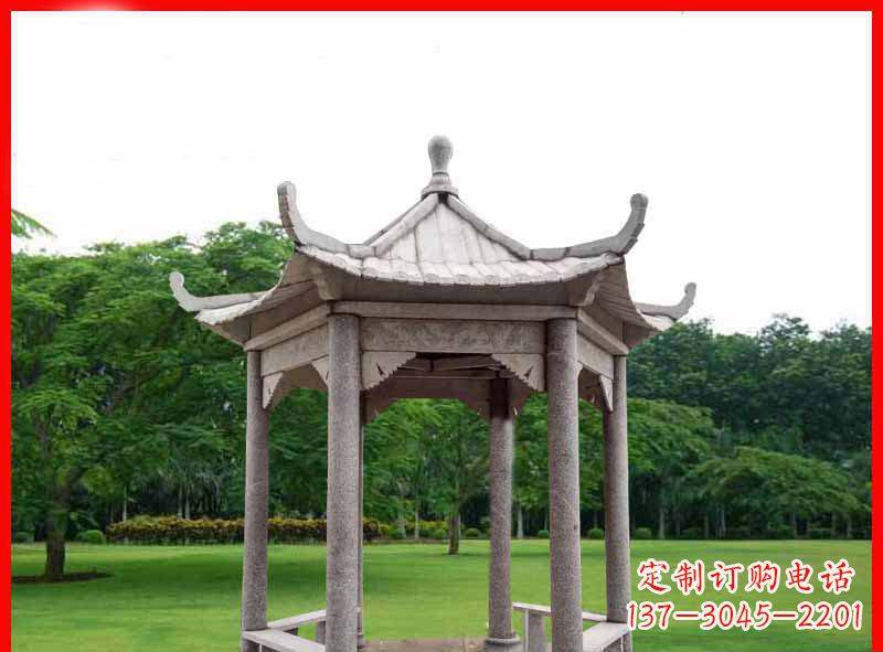 内江精致大理石凉亭雕塑
