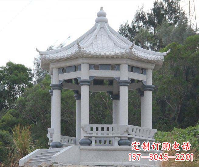 内江大理石六角石雕凉亭营造舒适环境的完美体现