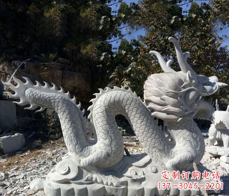 内江精美大理石龙雕塑