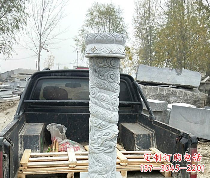 内江大理石龙柱雕塑