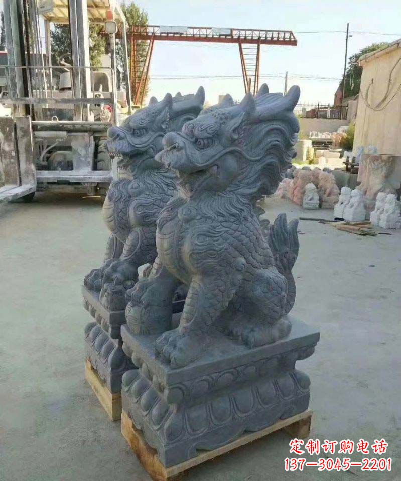 内江大理石麒麟雕塑 (2)
