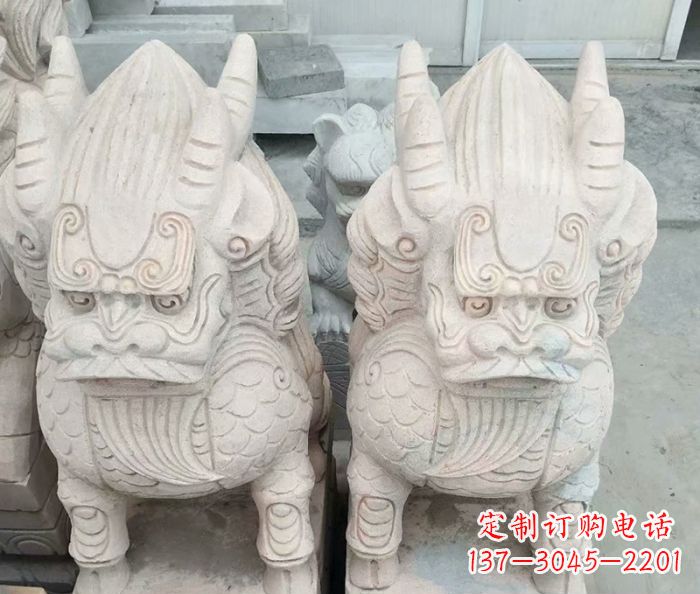 内江品质卓越的大理石麒麟古兽雕塑
