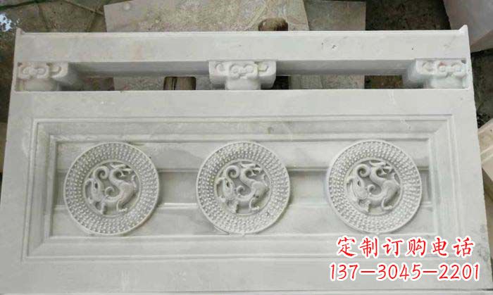 内江精美青龙石浮雕栏板雕塑