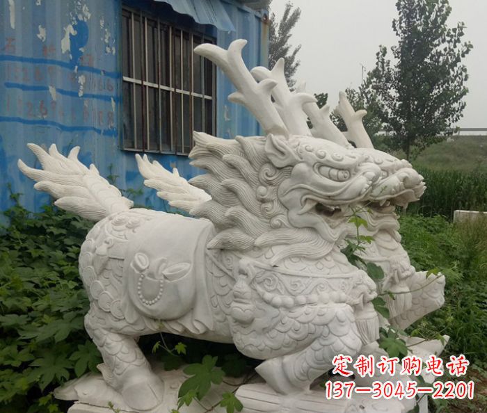 内江精美的大理石麒麟雕塑