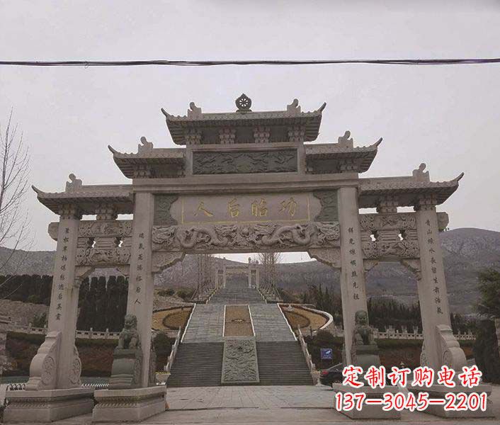 内江大理石牌坊石雕,精美别致,艺术魅力无限