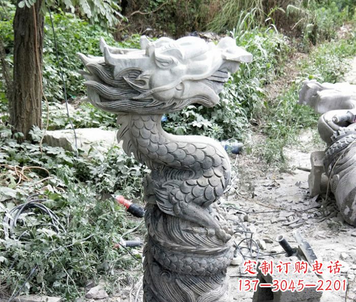 内江精美大理石生肖龙雕塑