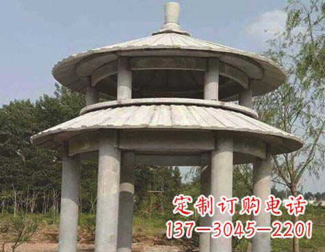 内江大理石双层圆顶凉亭石雕