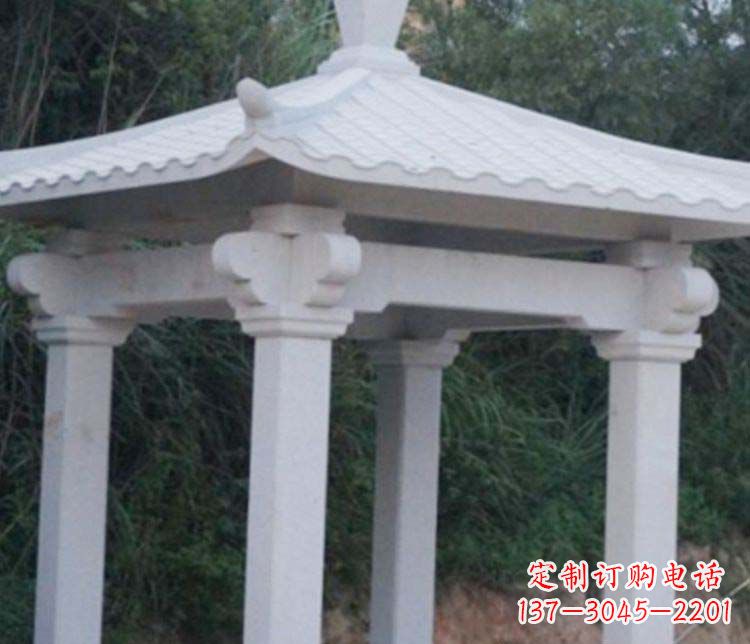 内江大理石四角凉亭石雕