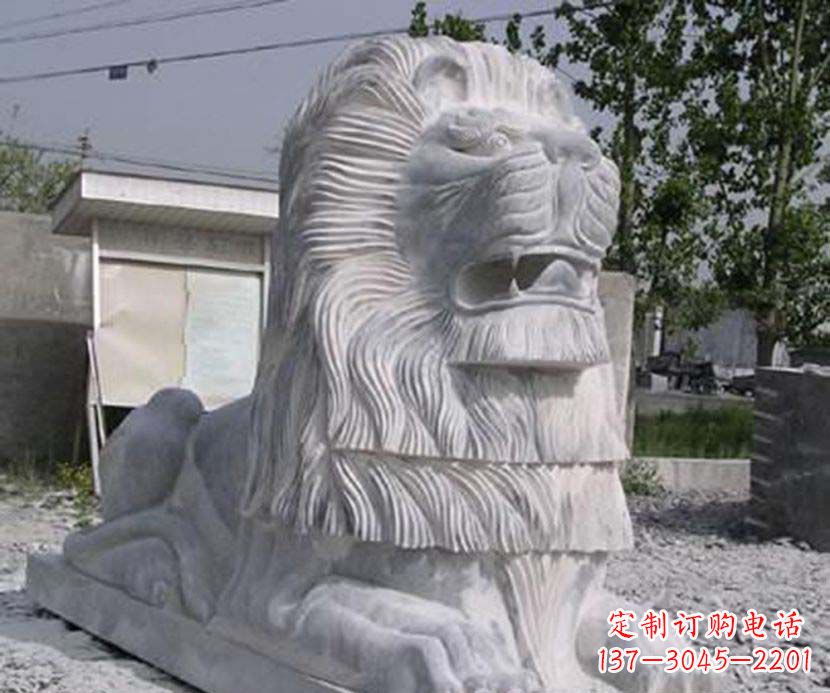 内江大理石西洋狮子石雕塑