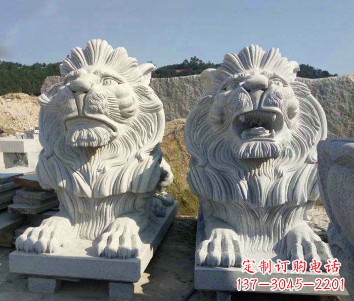 内江大理石西洋欧式石狮子