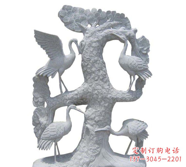 内江精美大理石松树雕塑