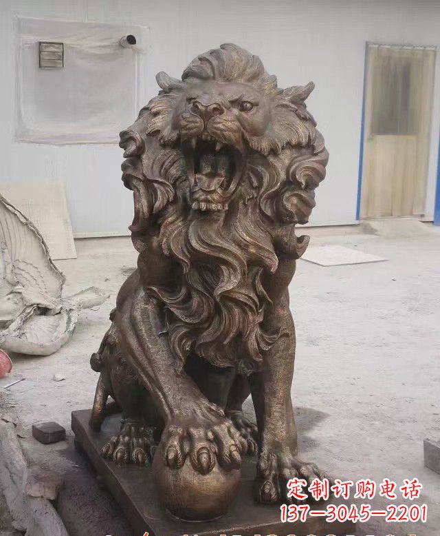 内江大理石狮子雕塑,演绎优雅狮子魅力