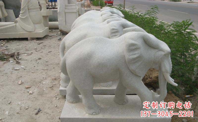 内江大理石小象公园动物石雕
