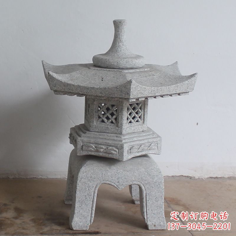 内江传统中式雕塑大理石石灯