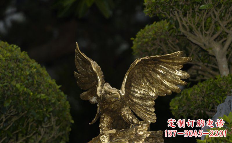 内江精美大鹏展翅老鹰铜雕