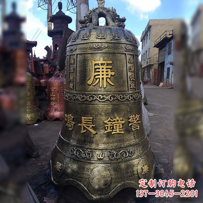 内江特色大型铜钟雕塑