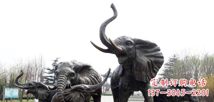 内江大象群铜雕景观