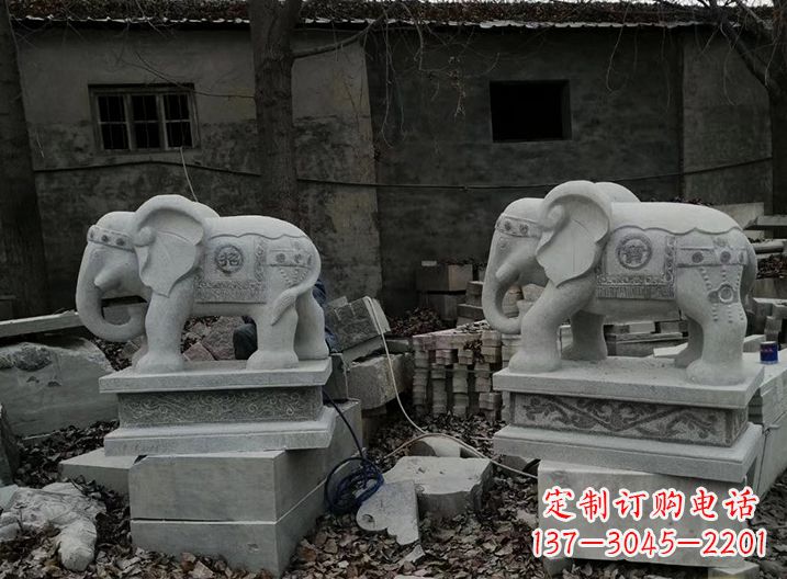 内江大象石雕摆件