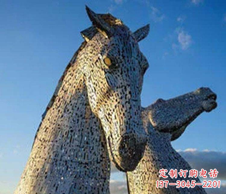 内江大型不锈钢抽象马雕塑