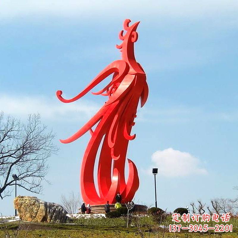 内江凤凰不锈钢雕塑,增添景区魅力