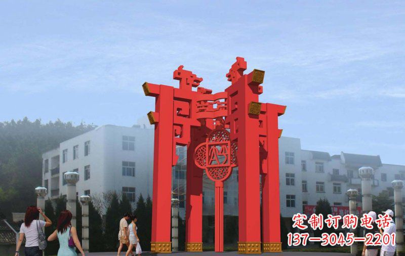 内江不锈钢灯笼雕塑