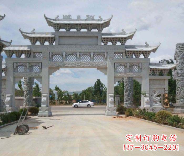 内江大型村口牌坊石雕
