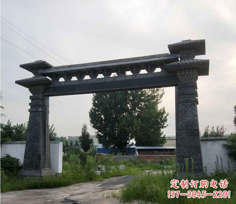 内江大型单门仿古牌坊石雕