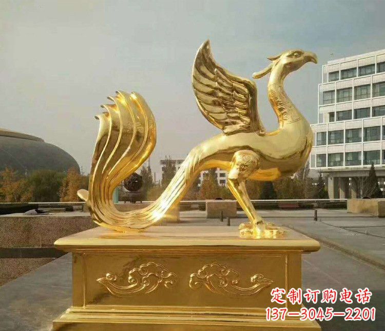内江中领雕塑传承凤凰之美的大型铜雕塑