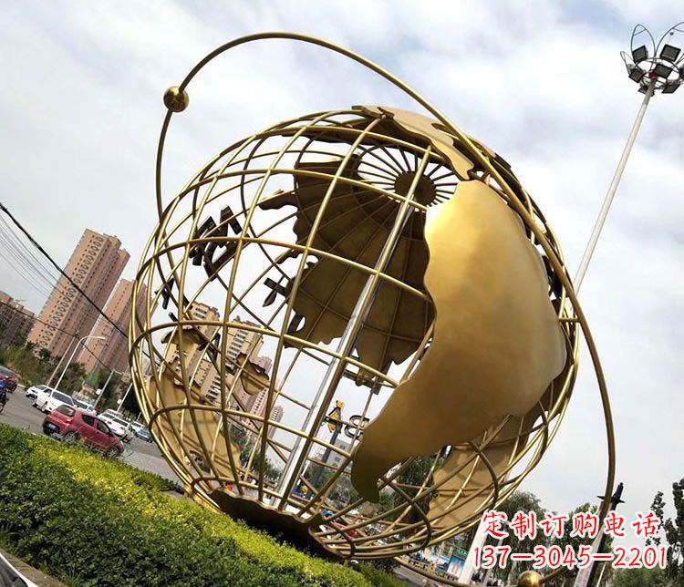 内江地球仪不锈钢雕塑拓宽视野,致敬世界