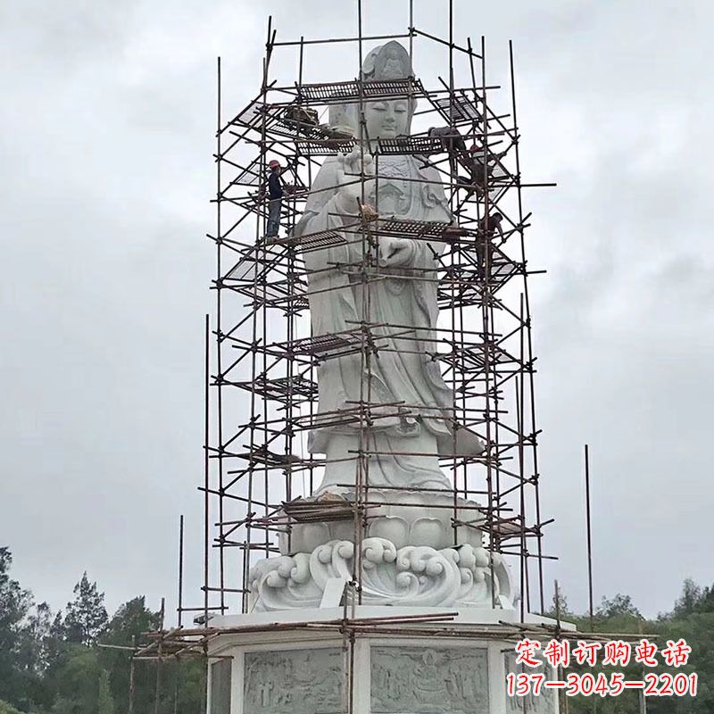 内江大型汉白玉观音菩萨石雕