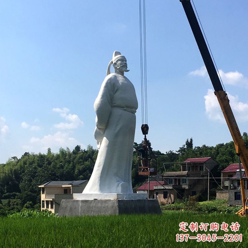 内江经典汉白玉诗仙李白石雕像