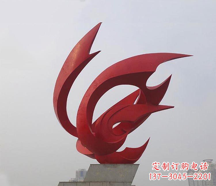 内江大型不锈钢凤凰雕塑