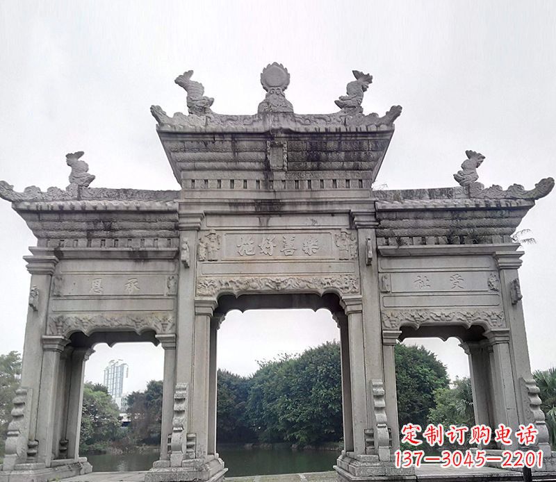 内江特色大型牌坊石雕