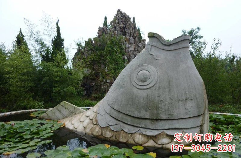内江大型喷水鲤鱼石雕