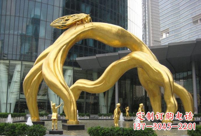 内江大型树枝铜雕艺术景观