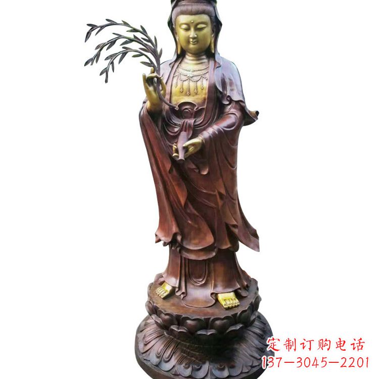 内江高贵优雅的观音铜雕塑