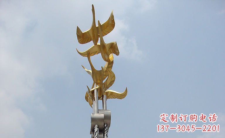 内江大雁不锈钢梦想雕塑