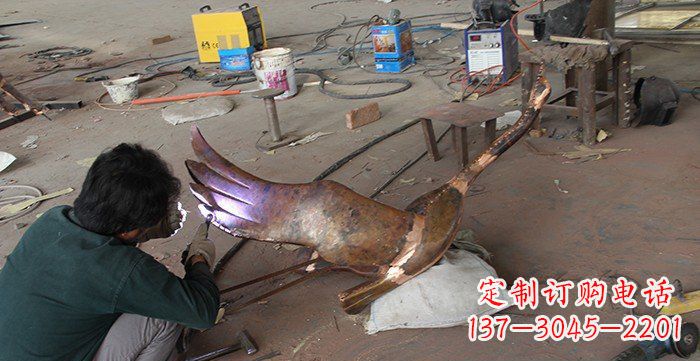 内江大雁公园动物铜雕