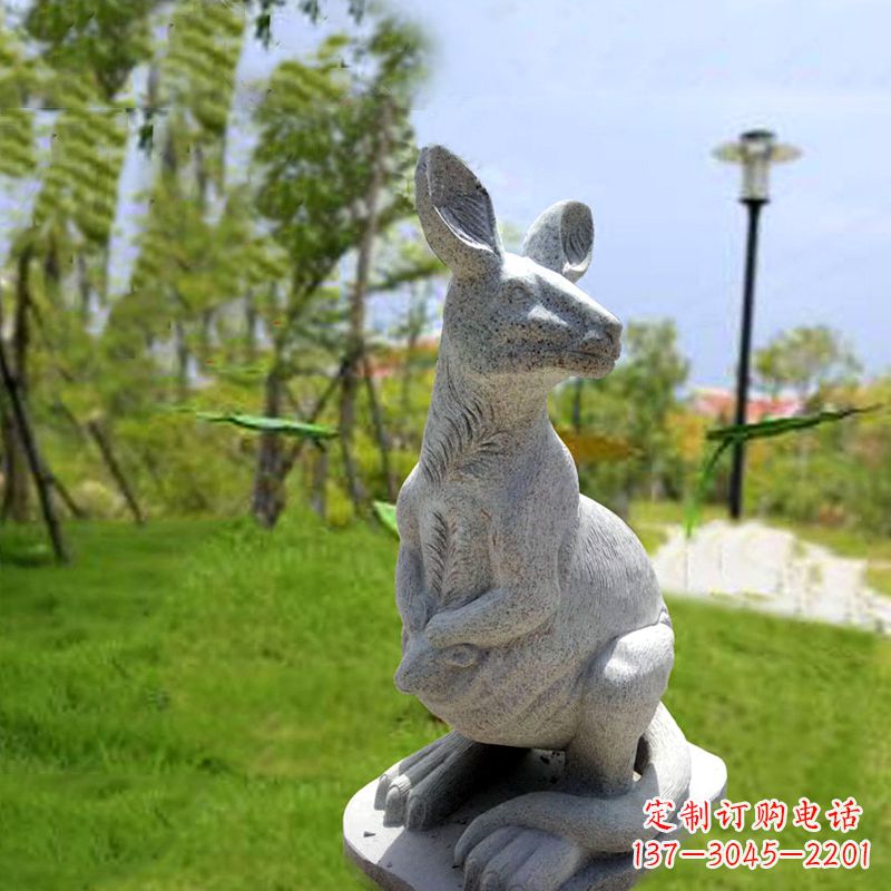 内江高品质袋鼠雕塑,精致石雕摆件